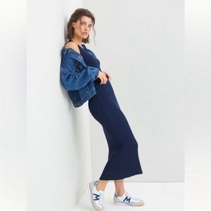 Anthropologie Blue Maxi Dress